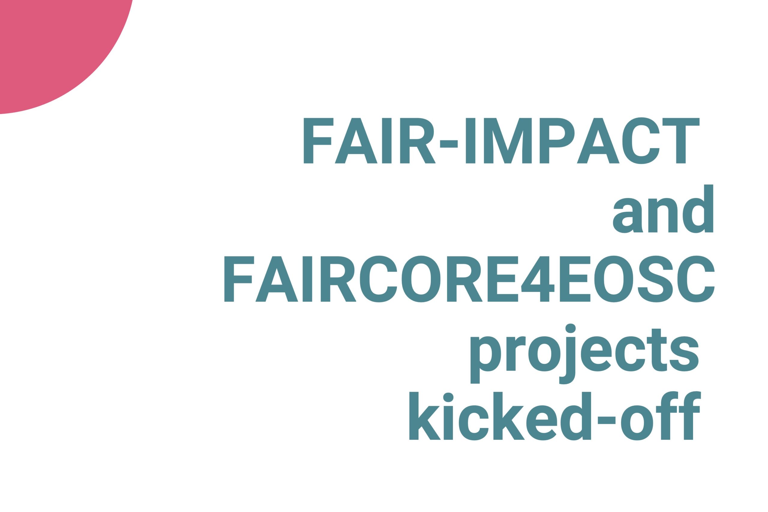 FAIR projects