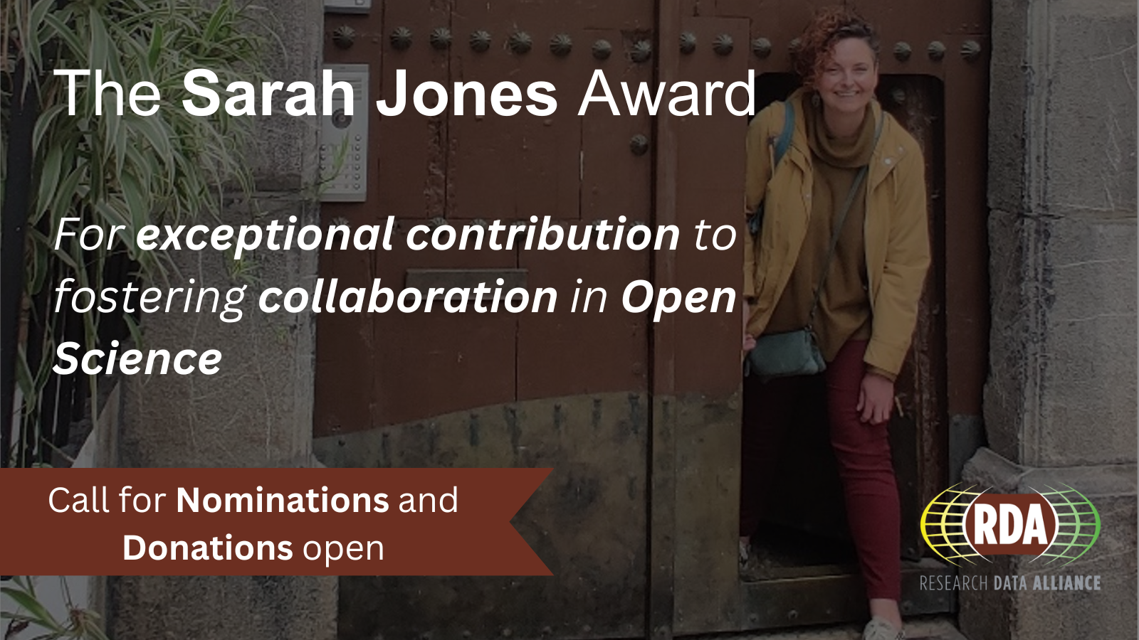 Sarah Quijada Rda RDA launches a call for nominations for the Sarah Jones Award - EOSC ...