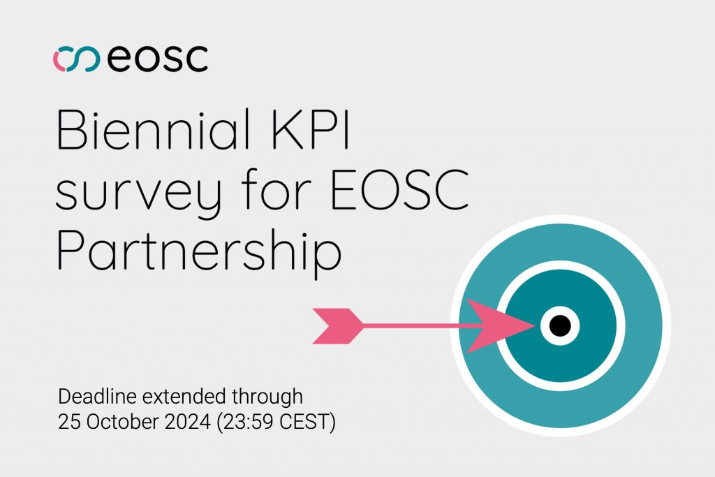 EOSC Partnership’s 2024 Biennial KPI Survey is open through 18 October 2024.